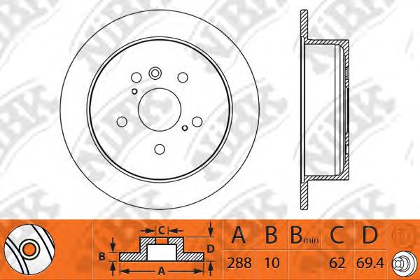 Купить NIBK RN1255 Диск тормозной передний TOYOTA LAND CRUISER 2.4-4.2 75-96 D302мм RN1255