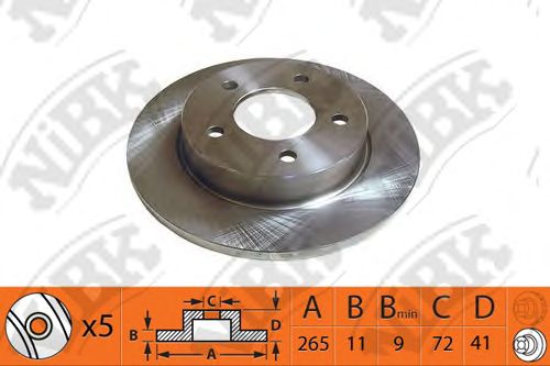 Купить NIBK RN1369 Диск тормозной MAZDA 3 1.4-2.0 03- задний RN1369