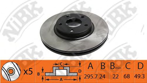 Купить NIBK RN1417 Диск тормозной NISSAN TEANA 2003-2008 RN1417