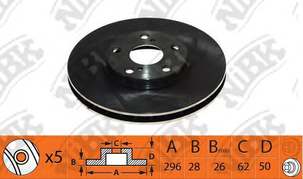 Купить NIBK RN1442 Диск тормозной LEXUS RX 2000-2003 RN1442