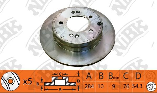 Купить NIBK RN1476 Диск тормозной HYUNDAI SONATA 2006-2010 RN1476