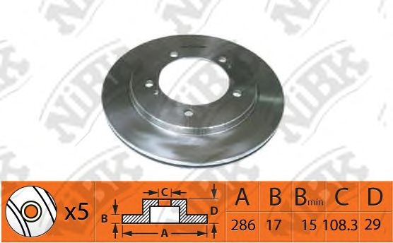 Купить NIBK RN1491 Диск тормозной SUZUKI GRAND VITARA 1998-2003 RN1491