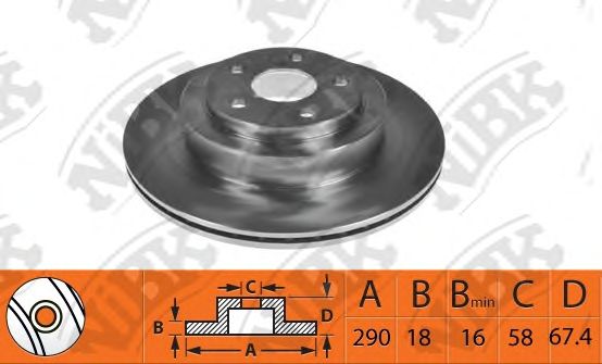 Купить NIBK RN1508 Диск тормозной SUBARU IMPREZA 00-/LEGACY 03-/OUTBACK 03-09 RN1508