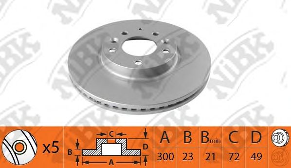 Купить NIBK RN1515 Диск тормозной передний MAZDA 6 07 RN1515