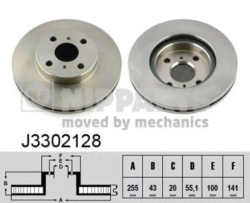 Купить NIPPARTS J3302128 Диск тормозной передний (Мин 2 шт)