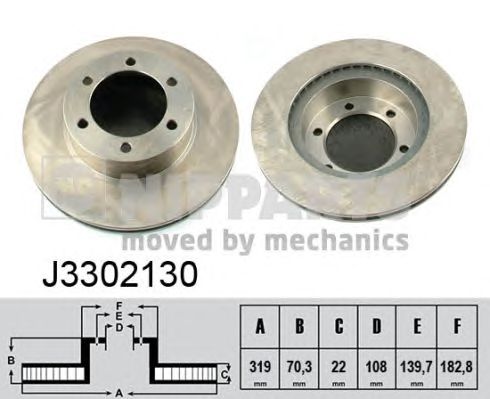 Купить NIPPARTS J3302130 Диск тормозной передний (Мин 2 шт)