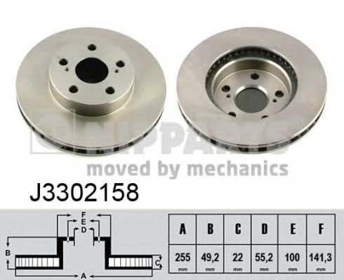 Купить NIPPARTS J3302158 Диск тормозной