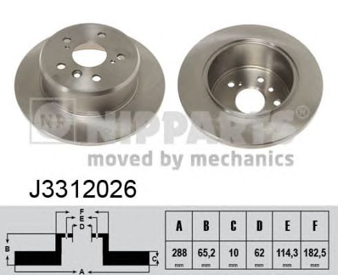 Купить NIPPARTS J3312026 ДИСК ТОРМОЗНОЙ