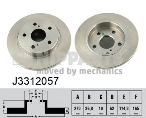 Купить NIPPARTS J3312057 ДИСКИ ЗАД