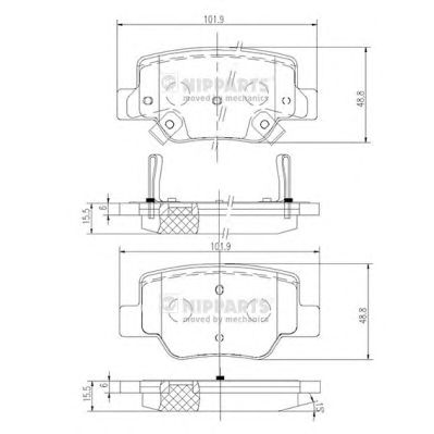 Купить NIPPARTS N3612040 КОЛОДКИ ЗАД