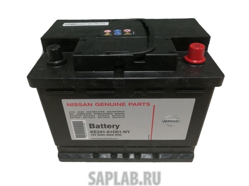 Купить NISSAN KE24161D01NY Аккумулятор Nissan 60 А/Ч Обратная R En600 А 242x175x190 Ke241-61d01-Ny NISSAN арт. KE241