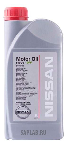 Купить NISSAN KE900-90033 Зам. KE90090033R Масло моторное синтетическое Motor Oil DPF 5W-30, 1л KE900-90033