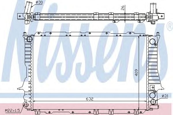 Купить NISSENS 60459 Радиатор основной
