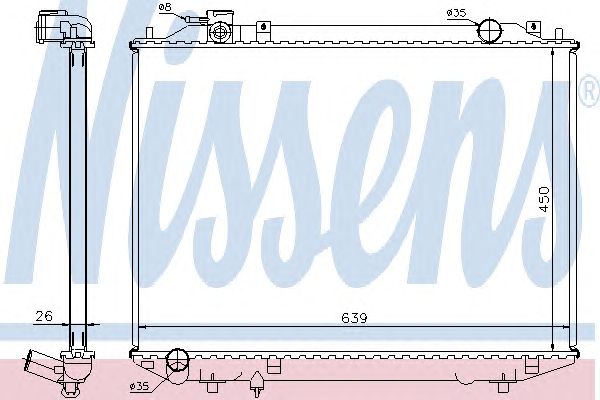 Купить NISSENS 62246A Радиатор системы охлаждения FORD: RANGER (TU) 2.5 D/2.5 D 4X4/2.5 TD/2.5 TD 4X4/2.5 TDDI/2.5 TDDI 4X4/3.0 TDCI/3.0 TDCI 4X4 99-\ MAZDA: B-SERIE (UF) 2.5 D 4WD 85-99 , B-SERIE (U