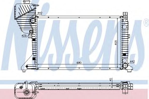 Купить NISSENS 62519A Радиатор системы охлаждения MERCEDES-BENZ: SPRINTER 2-t/3-t/4-t/5-t (901/902/903/904/905) 2.1CDi/2.7CDi/4x4 mtrs. OM611.981/OM611.987/OM612.981 04/00-05/06 (МКПП)