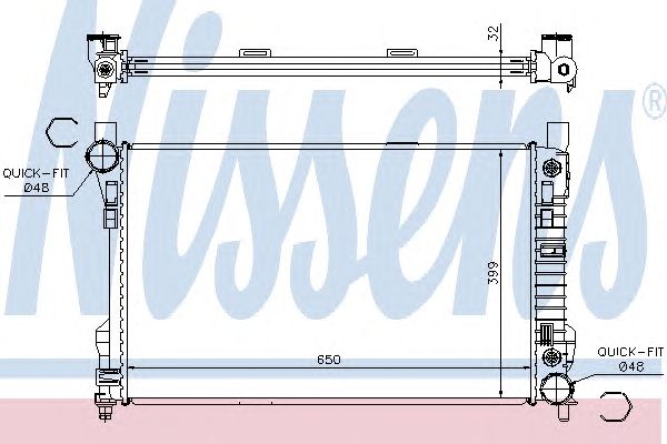 Купить NISSENS 62786A Радиатор системы охлаждения MERCEDES-BENZ: C-CLASS/CLC-CLASS (CL203/S203/W203) C160-C350/C55AMG/CDi/CGi/Kompressor/4-matic 00-11, CLK (A209/C209) 200-500/CDi/CDi/55AMG/63AMG 02-