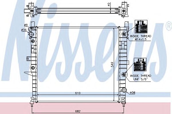 Купить NISSENS 62788A Радиатор системы охлаждения MB: M-CLASS (W163) ML 230 (163.136)/ML 320 (163.154)/ML 350/ML 350 (163.157)/ML 430 (163.172)/ML 500 (163.175)/ML 55 AMG (163.174) 98-05