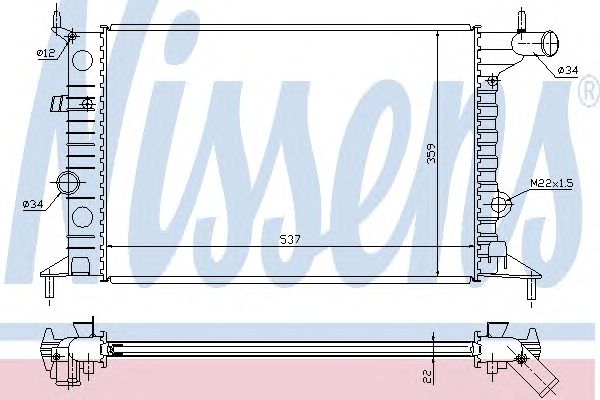 Купить NISSENS 630681 Радиатор системы охлаждения OPEL: VECTRA B (31_/36_/38_) 1.6-2.0i/16V 10/95-07/03 \ VAUXHALL: VECTRA (B) 1.6-2.0i/DualFuel/16V 08/95-07/03 (МКПП/AC-)