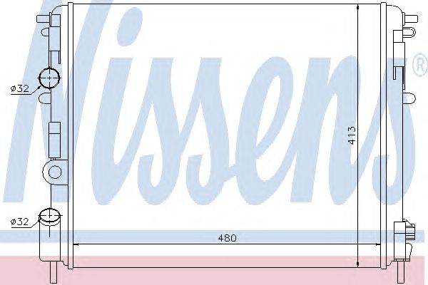 Купить NISSENS 63809 Радиатор охл. LB03 с конд. *_
