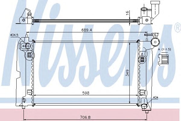 Купить NISSENS 64646A Радиатор охлаждения 164000D200