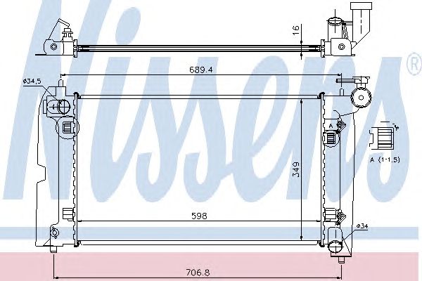 Купить NISSENS 64648A Радиатор системы охлаждения TOYOTA: COROLLA (E12U, E12J) 1.4 VVT-I/1.6 VVT-I/1.8 VVTL-I TS 01-, COROLLA VERSO (E12J) 1.4 VVT-I/1.6 VVT-I/1.8 VVT-I 01-04 , COROLLA СЕДАН (E12J, E