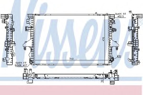 Купить NISSENS 65283A Радиатор основной