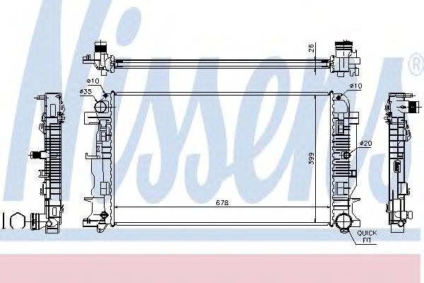 Купить NISSENS 67156A Радиатор системы охлаждения MB: SPRINTER