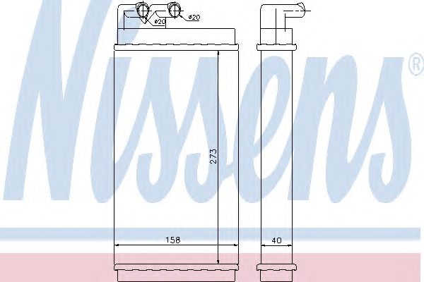 Купить NISSENS 70230 Радиатор отопителя AUDI: 100 (43, C2) 1.6/1.9/2.0/2.1 76-82 , 100 (44, 44Q, C3) 1.8/1.8 KAT/1.8 QUATTRO/1.8 QUATTRO KAT/1.9/2.0/2.0 KAT/2.0 D/2.0 D TURBO/2.1/2.2/2.2 KA