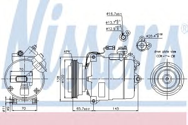 Купить NISSENS 89027 Компрессор кондиционера Audi-VW 1.8-1.9-2.0