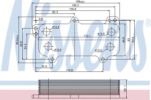 Купить NISSENS 90684 Радиатор масляный