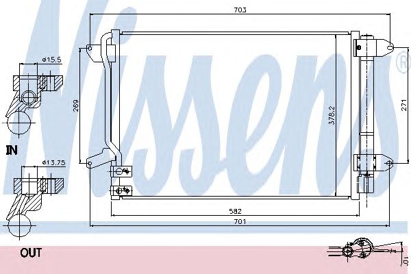 Купить NISSENS 940238 Радиатор кондиционера