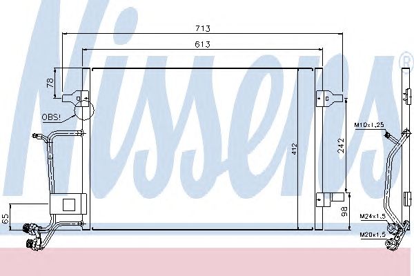 Купить NISSENS 94593 Радиатор кондиционера