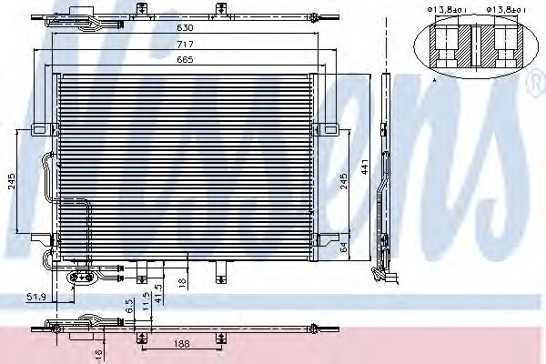 Купить NISSENS 94614 Радиатор кондиционера MB 211