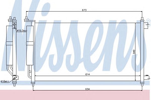 Купить NISSENS 94621 Радиатор кондиционера K12 ТИИДА_