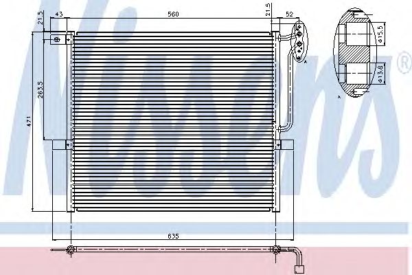Купить NISSENS 94761 РАДИАТОР КОНДИЦИОНЕРА X3
