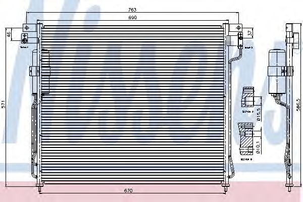 Купить NISSENS 94879 Радиатор кондиционера R51M *