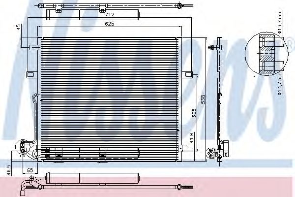 Купить NISSENS 94897 Радиатор кондиционера MB ML-164