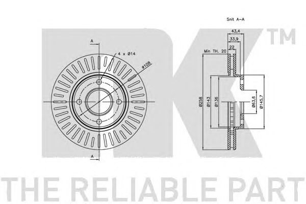 Купить NK 202549 Диск тормозной 202549