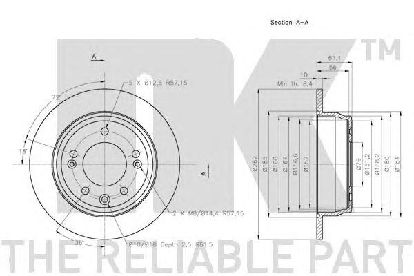 Купить NK 203527 Диск тормозной 203527