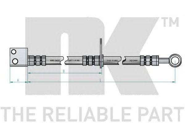 Купить NK 852670 Тормозной шланг правый 01464SAA