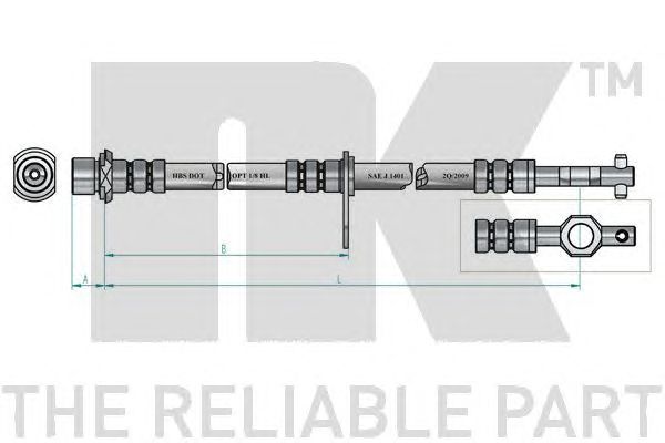 Купить NK 854555 Шланг тормозной 854555