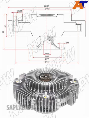 Купить NPW T110F Вискомуфта 1621066020 1621066010