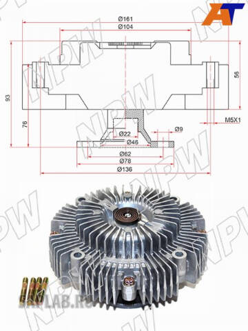 Купить NPW T-154F Муфта вентилятора охлаждения
