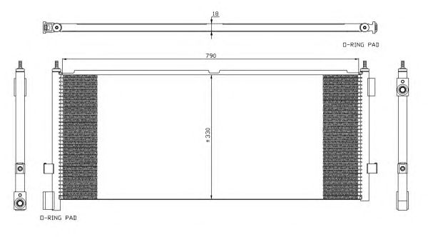 Купить NRF 35892 радиатор кондиционера! 790x330x21\ VOLVO FH16 дв.D16 02>