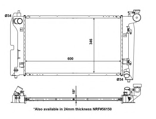 Купить NRF 53325 Радиатор двигателя (Al) TOYOTA Corolla 1.6 01- 53325