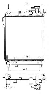 Купить NRF 53359 Радиатор двигателя (Al) HYUNDAI Getz 1.1 02- 53359