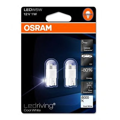Купить OSRAM 2850CW02B Лампа светодиодная 12V W5W [к-т 2 шт.]