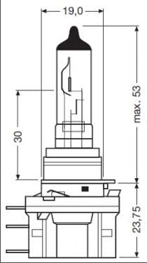 Купить OSRAM 64176 Лампочка H15-55W/15W