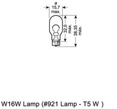 Купить OSRAM 921-02B Лампа W16W (16W) W2,1x9,5d стеклянный цоколь 12V 2шт 921-02B 4008321349507