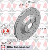 Купить ZIMMERMANN 100.3319.52 Диск торм.перед.вентил.перфорир. [347x30] SPORT COAT Z